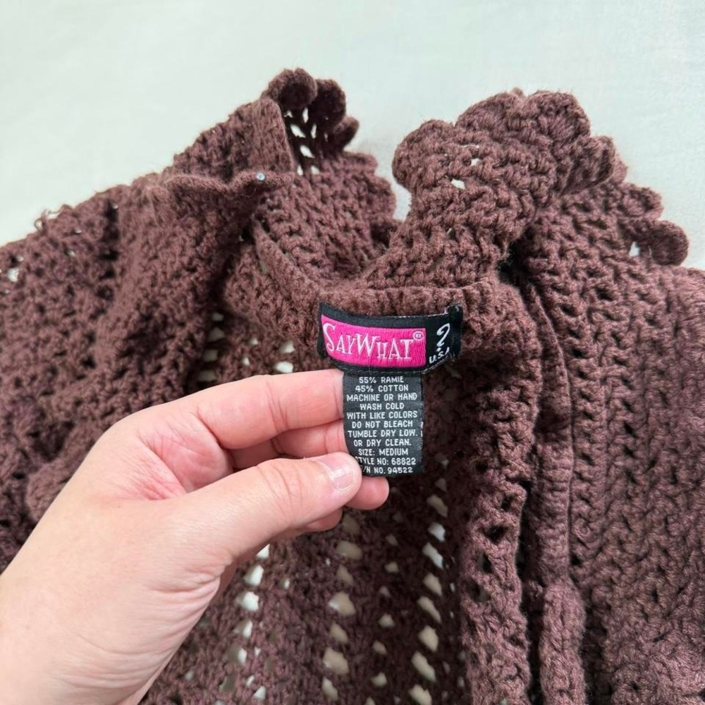 Brown fairy Crochet Cardigan - Picture 5 of 7